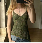 Gaia Paisley Asymmetric Cami Top