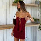 Fiore Glitter Cut-Out Mini Dress