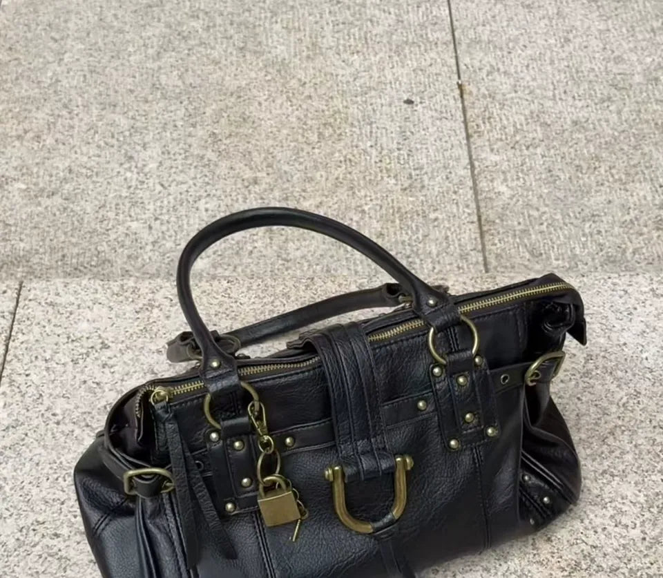 Lyla Studded Vintage Leather Bag