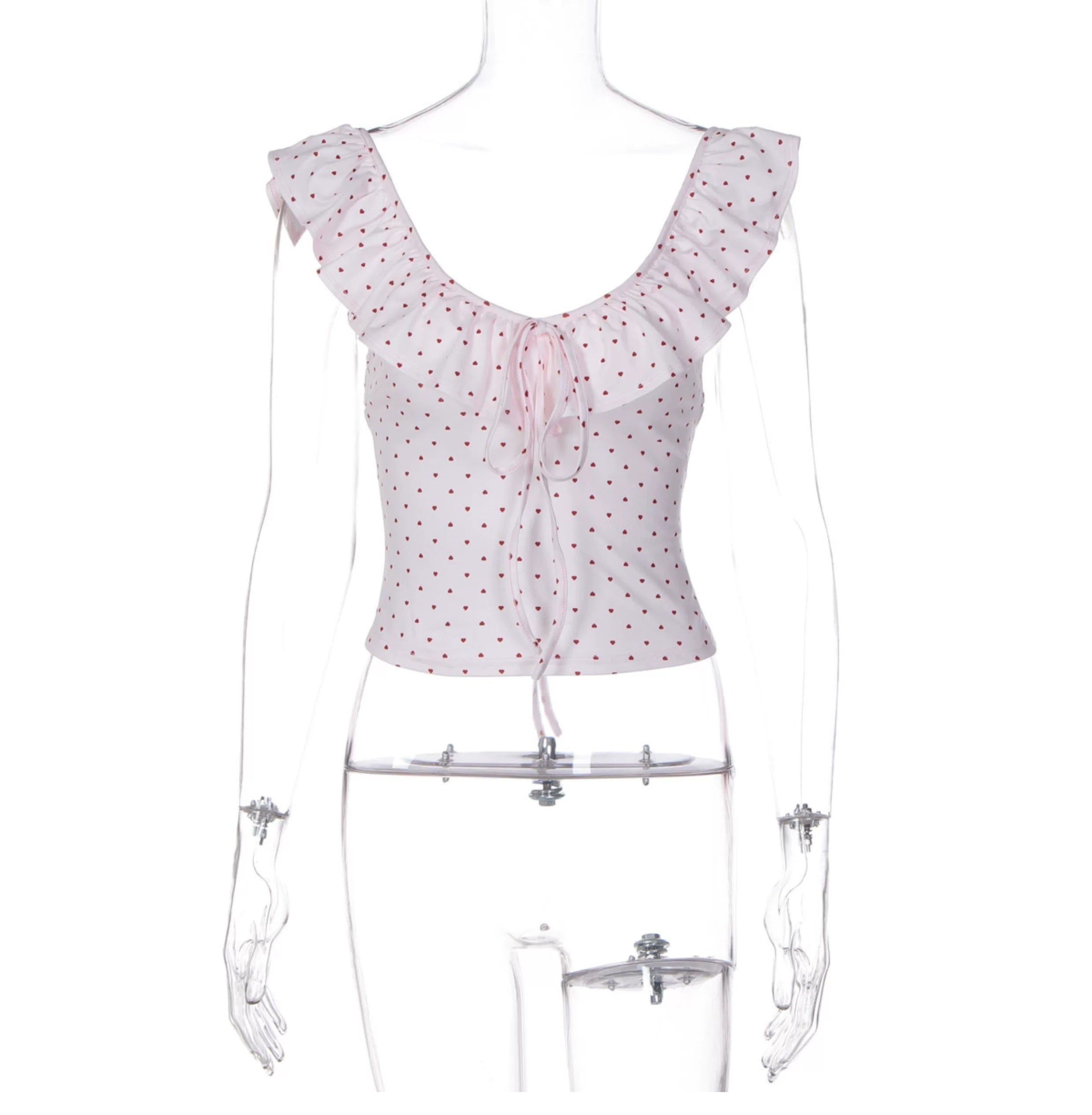 Riko Ruffle Tie Front Crop Top