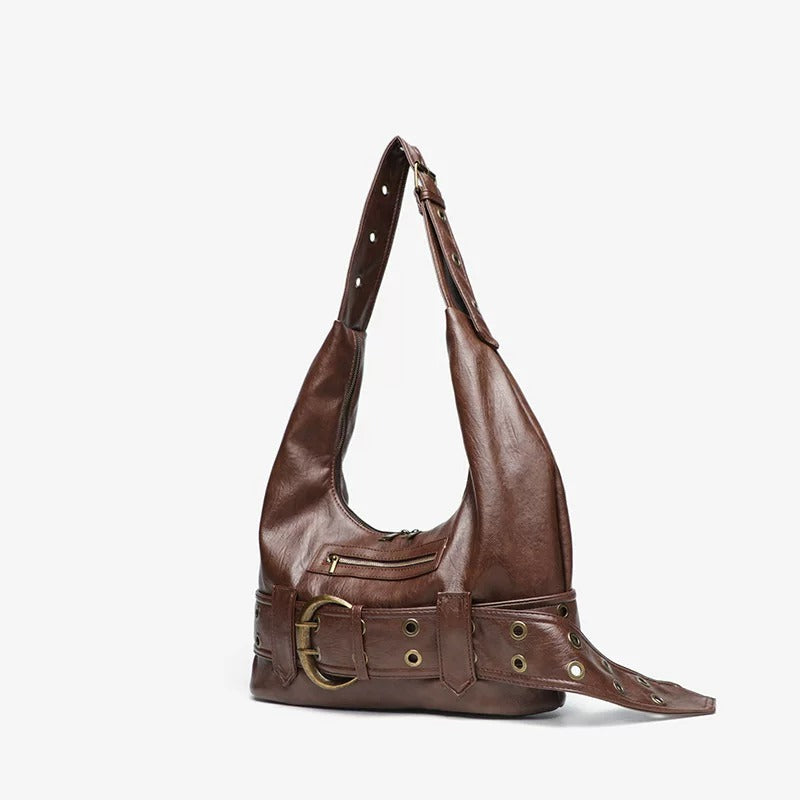 Bianca Vintage Buckle Hobo Shoulder Bag