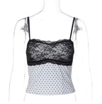 Hina Lace Polka Dot Cami Top