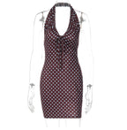 Margot Polka Dot Halter Mini Dress