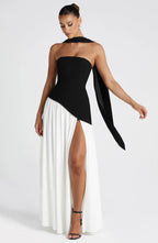 Danica Strapless Contrast Maxi Dress