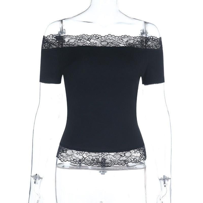 Lucine Off Shoulder Lace Trim Top