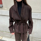 Kaia Belted Shawl Collar Blazer Jacket