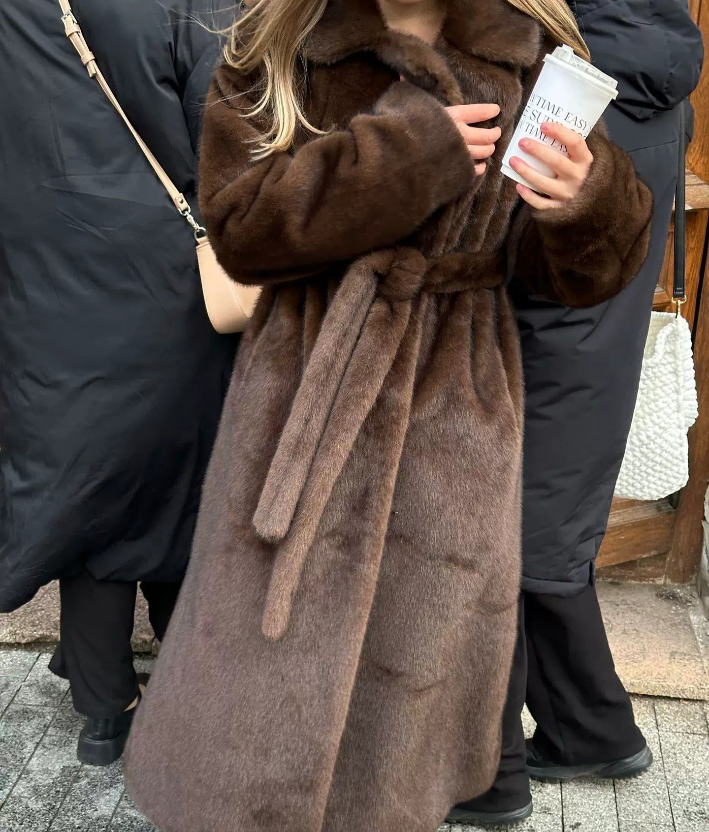 Tabitha Chocolate Faux Fur Coat