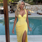 Soleil Ruched Bustier Maxi Dress