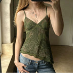 Gaia Paisley Asymmetric Cami Top