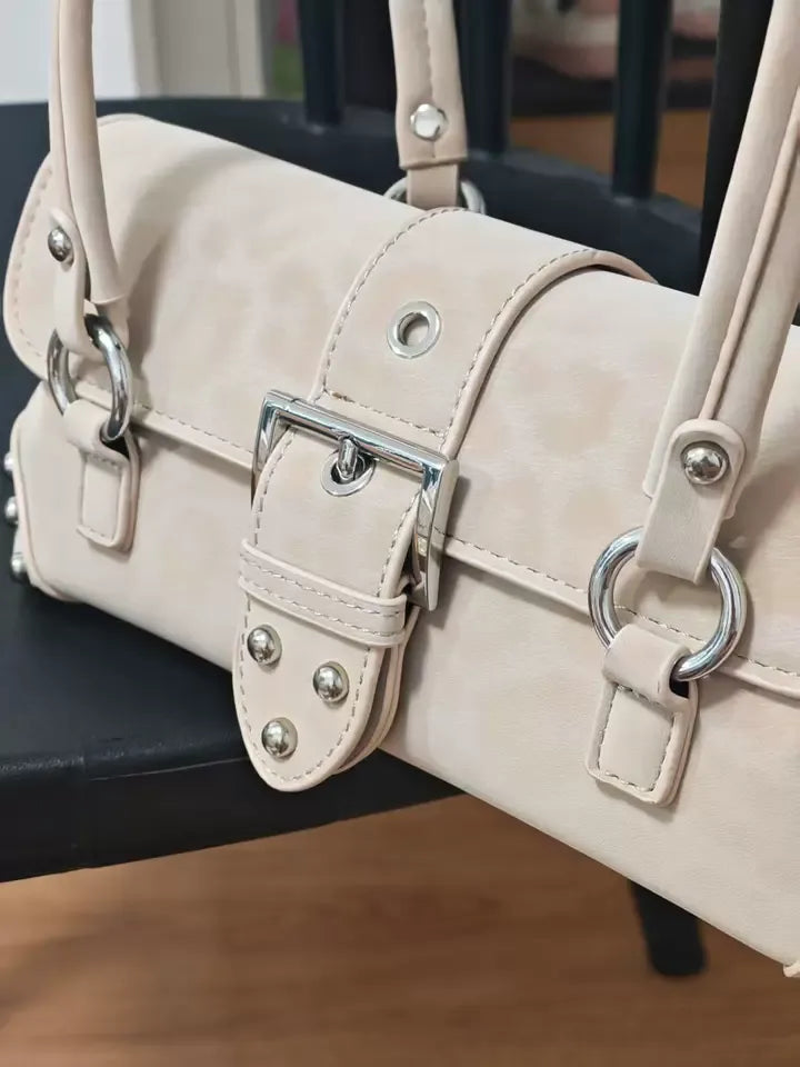 Vintage Studded Shoulder Bag