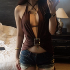 Yuer Deep Plunge Halter Top