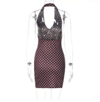 Margot Polka Dot Halter Mini Dress