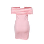 Rovelle Rhinestone Off Shoulder Mini Dress