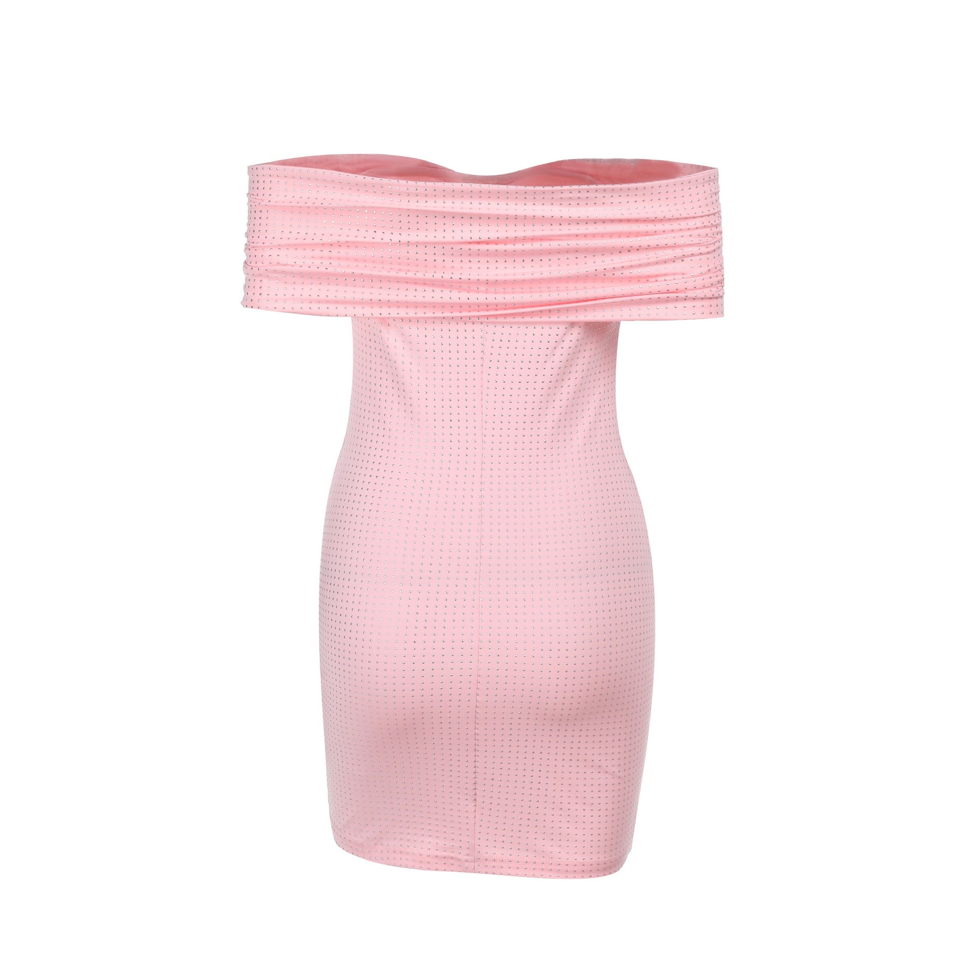 Rovelle Rhinestone Off Shoulder Mini Dress