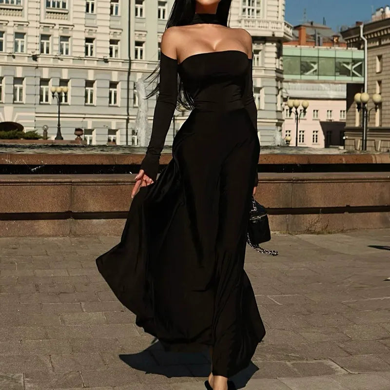 Cerelia Off-Shoulder Sleeve Maxi Dress