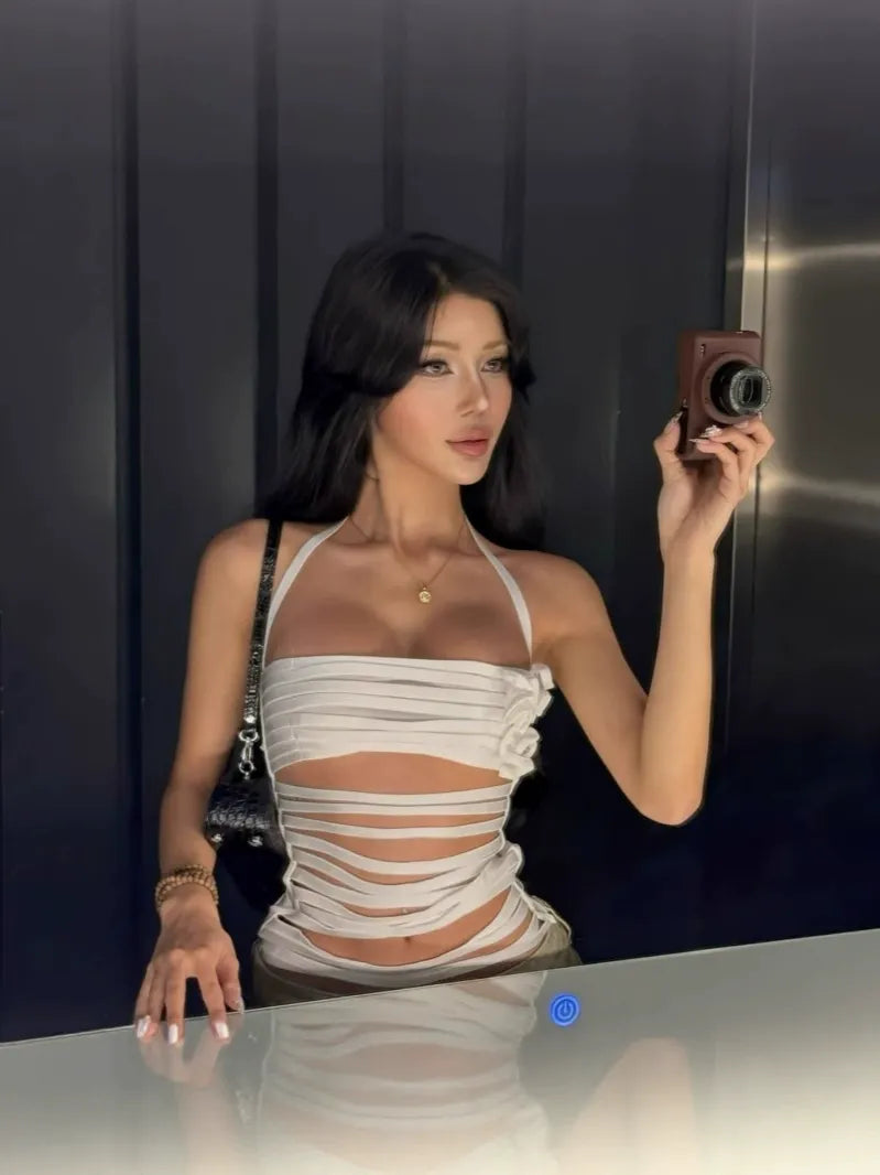Halsey Strappy Cutout Halter Top