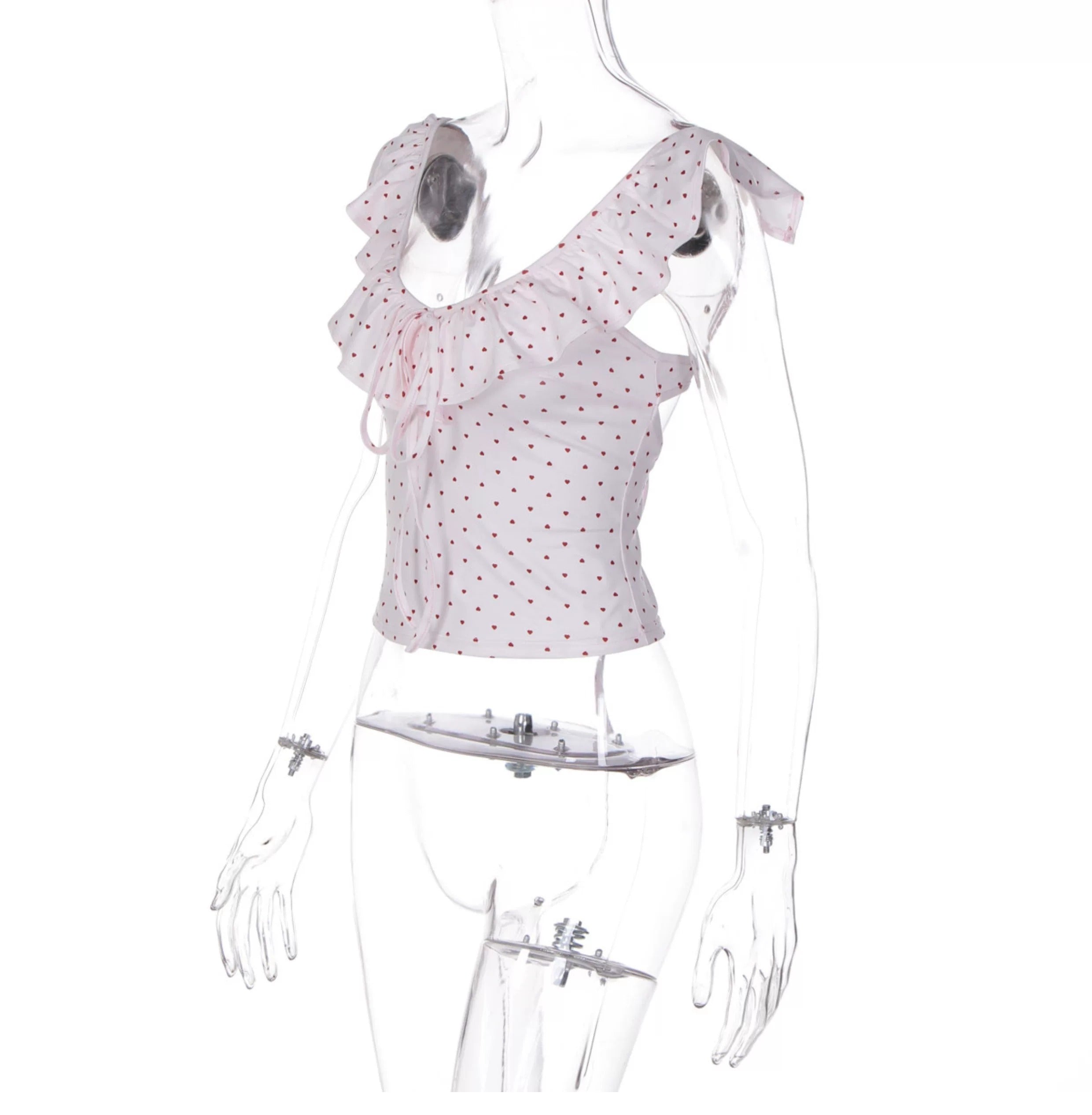 Riko Ruffle Tie Front Crop Top