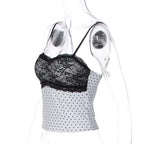 Hina Lace Polka Dot Cami Top
