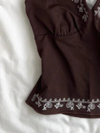 Hallie Embroidered Halter Top