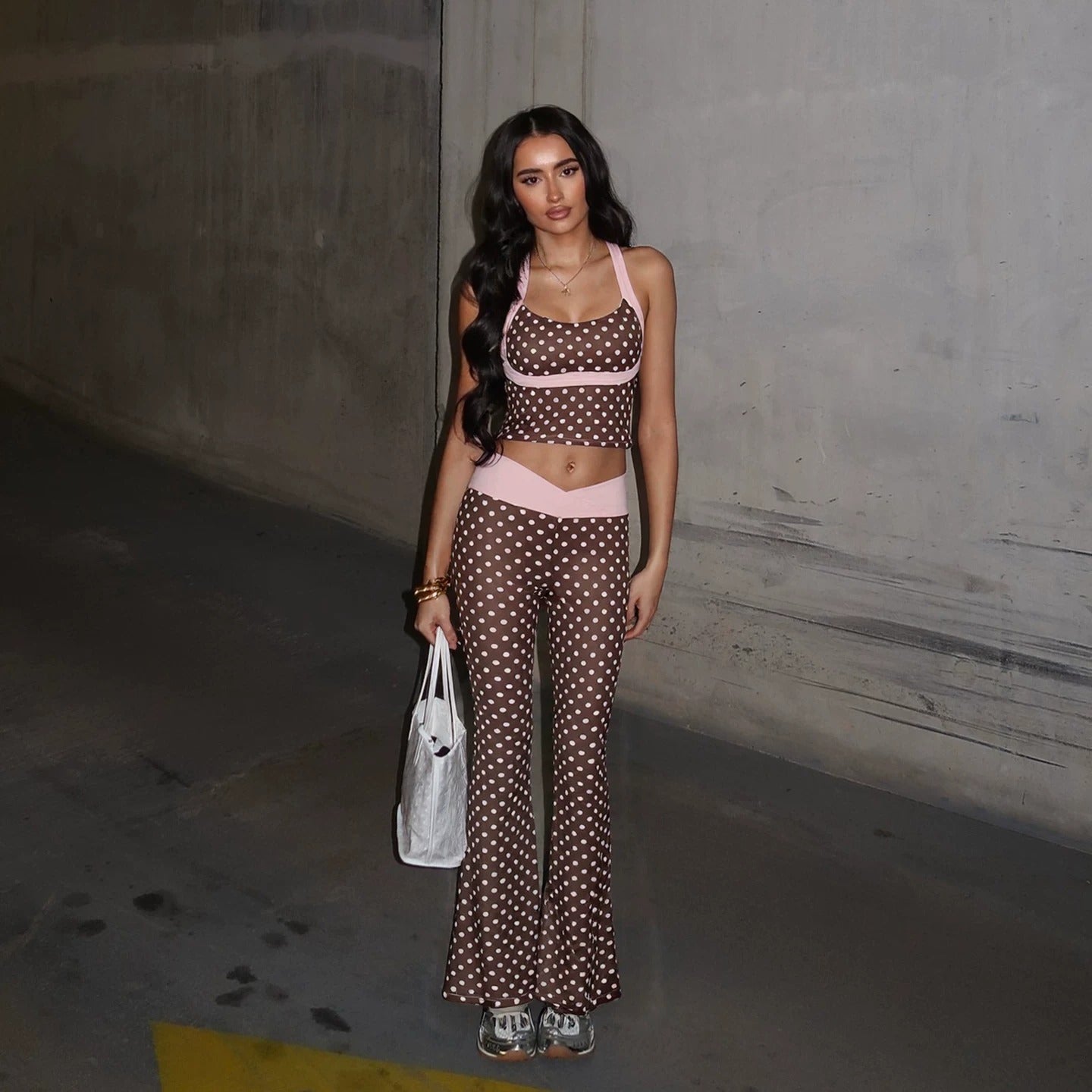 Eudora Leopard Print Flared Pants Set