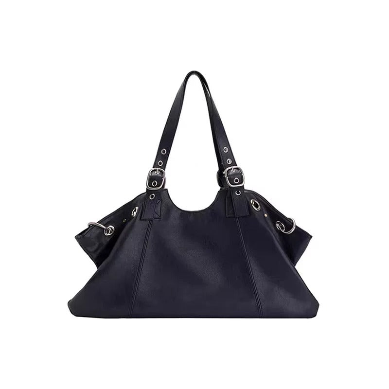 Maeve Buckle Detail Oversized Shoulder Bag