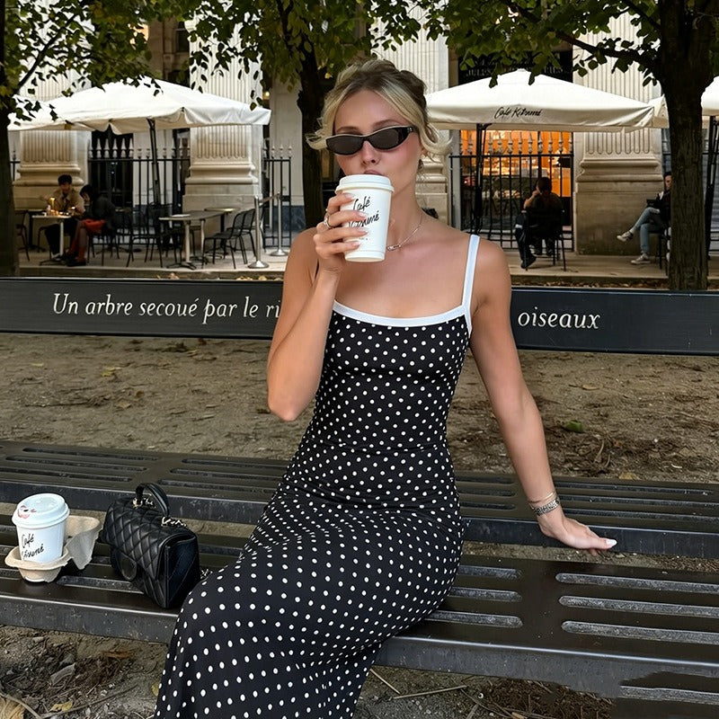 Sancia Polka Dot Cami Maxi Dress