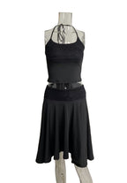 Zarela Lace Trim Halter Top & Skirt Set