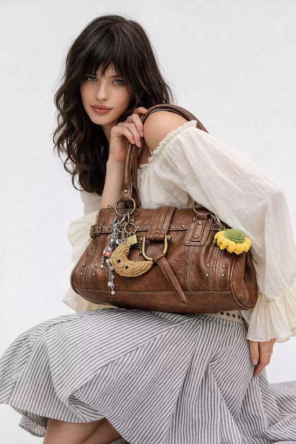 Selma Rivet Luxe Shoulder Bag