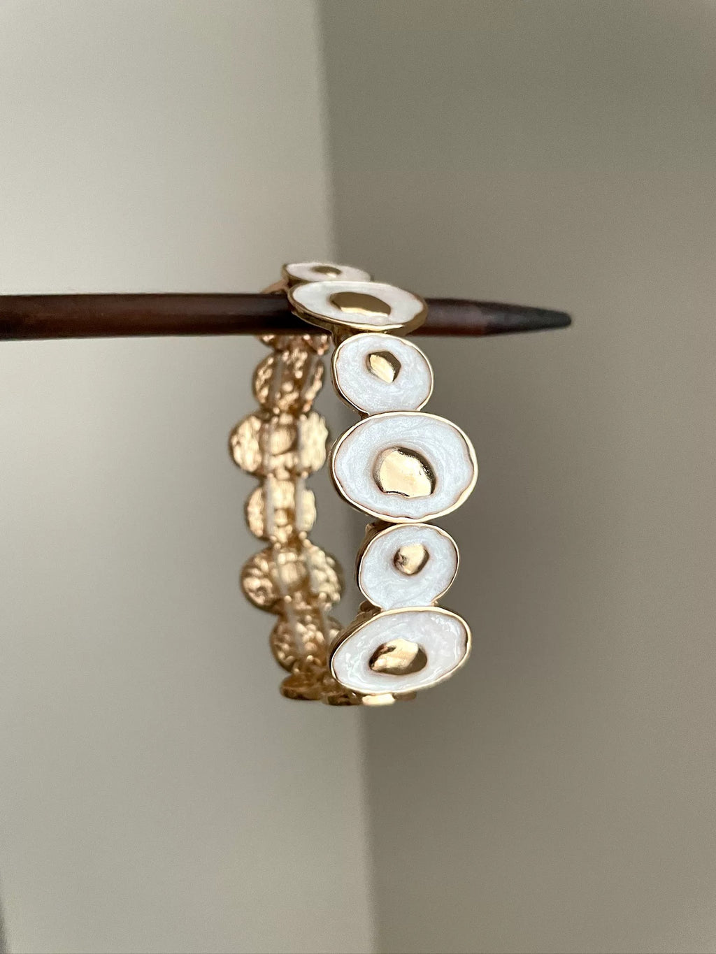 Maren Vintage Enamel Disc Bracelet