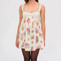 Rosalie Floral Open-Back Mini Dress