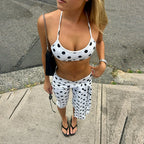 Danira Polka Dot Capri Pants Set