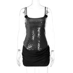 Giulia Sequin Draped Mini Dress