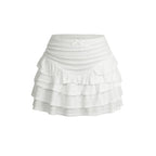 Iman Layered Ruffle Mini Skirt