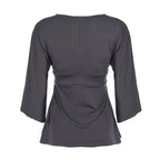 Maika Flowy Deep V-Neck Blouse