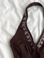 Hallie Embroidered Halter Top