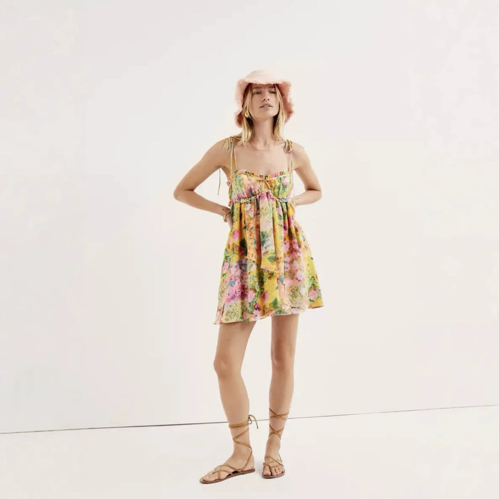 Ivetta Floral Babydoll Mini Dress