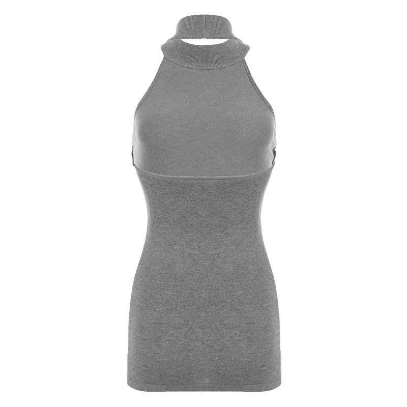 Elara Ribbed Turtleneck Mini Dress