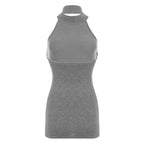 Elara Ribbed Turtleneck Mini Dress