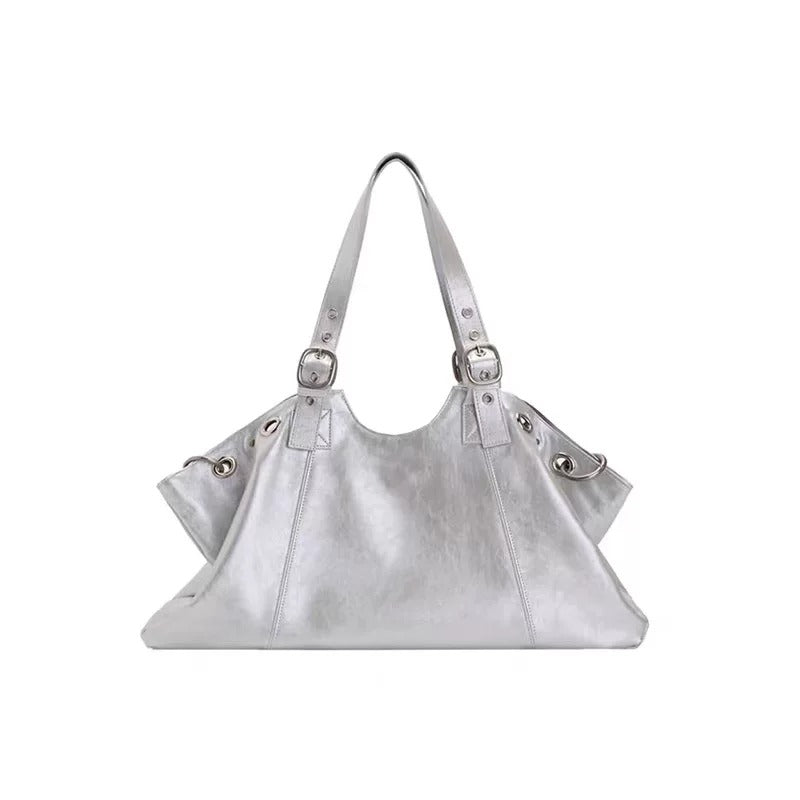 Maeve Buckle Detail Oversized Shoulder Bag