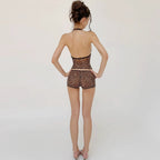Ruolan Leopard Shorts Set