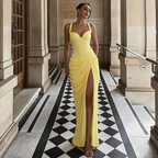 Soleil Ruched Bustier Maxi Dress