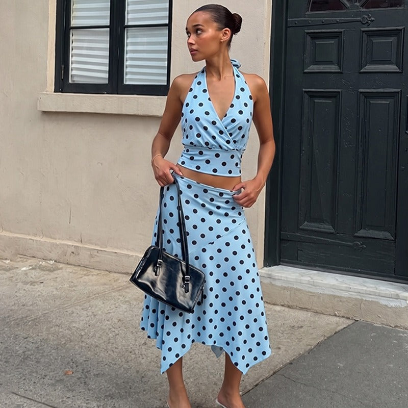 Orlina Polka Dot Skirt Set