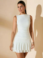 Olya Sleeveless Ruched Mini Dress