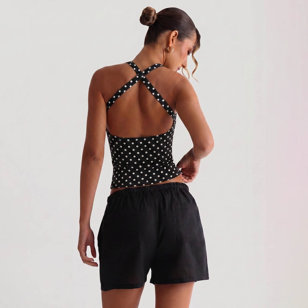 Sorel Polka Dot Crop Cami Top