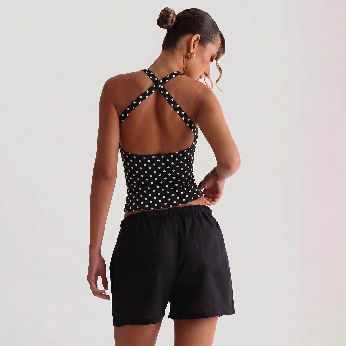Sorel Polka Dot Crop Cami Top
