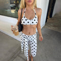 Danira Polka Dot Capri Pants Set