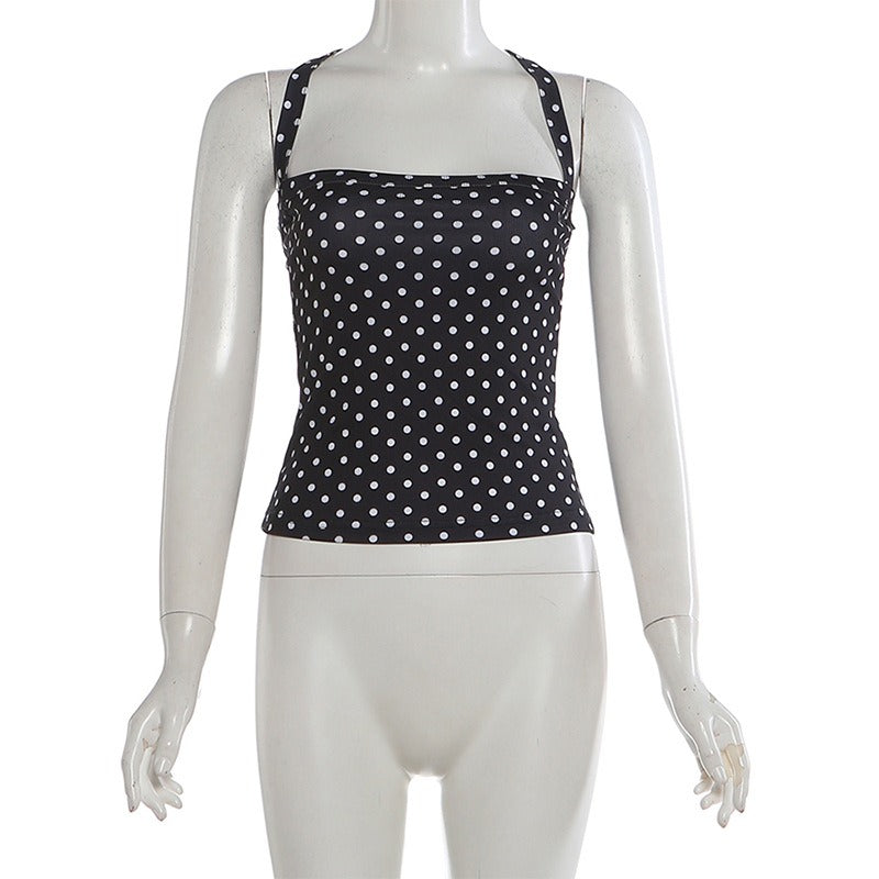 Sorel Polka Dot Crop Cami Top