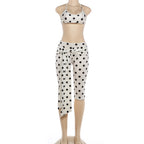 Danira Polka Dot Capri Pants Set