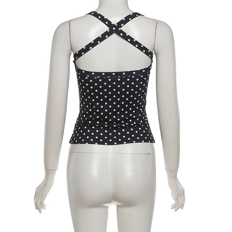 Sorel Polka Dot Crop Cami Top