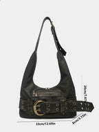 Bianca Vintage Buckle Hobo Shoulder Bag